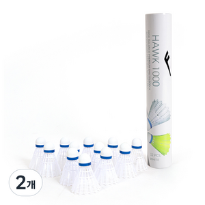 프로스펙스 나일론 셔틀콕 호크 1000, WHITE, 12개입, 2개