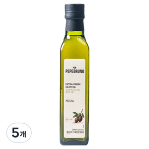 페페브루노 피쿠알 엑스트라버진 올리브오일, 5개, 250ml