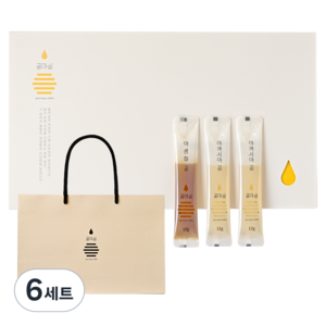 꿀마실 아카시아꿀 12g x 20p + 야생화꿀 12g x 10p 미니스틱 선물세트 + 쇼핑백, 6세트