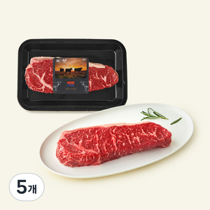 미국산 프라임 채끝 스테이크용 (냉장), 300g, 5개