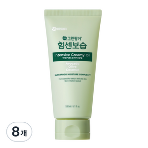 그린핑거 힘센보습 인텐시브 크리미 오일 유아 크림, 180ml, 8개