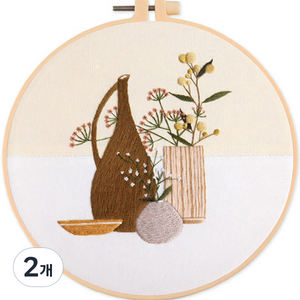 올라운더 크로스 스티치 DIY 십자수 패키지 D, 2개, 혼합색상