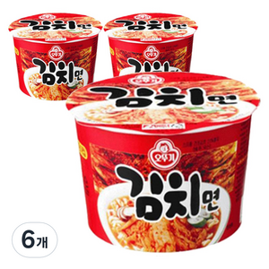 오뚜기 김치면 용기 105g, 6개