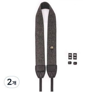레트로 카메라 숄더 넥 스트랩 다크그레이, CS01, 2개