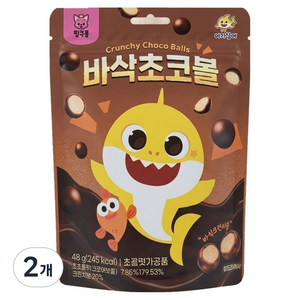 핑크퐁 아기상어 바삭초코볼, 2개, 48g, 초코맛