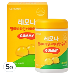 레모나 멀티비타민 미네랄 구미, 60정, 5개