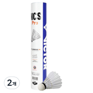 빅터 배드민턴 셔틀콕 카본 NCS PRO NS, AWhite, 12개입, 2개