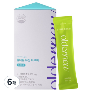 올더뮤 뮤신 아쿠아 청포도맛 10p, 200g, 6개