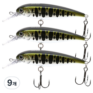 싸파 더블킬 쏘가리 미노우 저크 베이트, DKM 60SF P1001, 5.5g, 9개