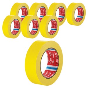 iQIHAN 다다 칼라 마스킹테이프 노랑 25 mm x 20 m, 8개