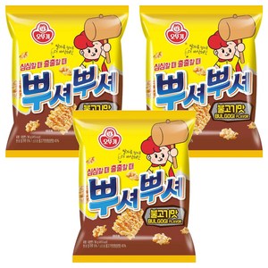 오뚜기 뿌셔뿌셔 불고기맛, 90g, 3개
