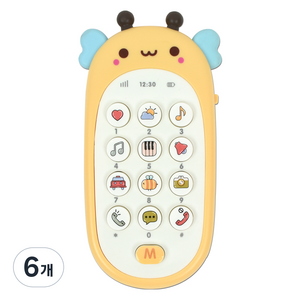 벨루키 멜로디 버튼식 휴대폰 아기전화기, 꿀벌, 6개