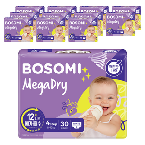 보솜이 메가드라이 팬티형 기저귀 공용, 4단계, 360매