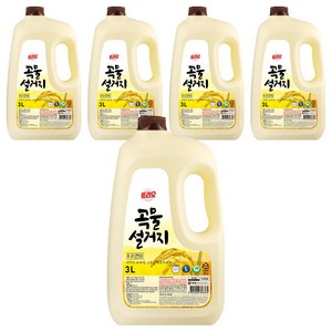 트리오 곡물설거지 우리현미 주방용 세척제, 3L, 5개