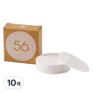 빈플러스 라운드 커피필터 화이트 56mm, 100개입, 10개