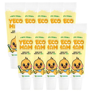 예꼬맘 3단계 어린이치약 고불소 미니 스피아민트향, 15g, 10개