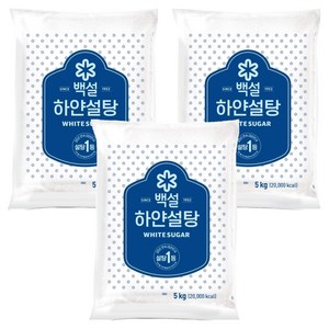 백설 하얀설탕, 5kg, 3개