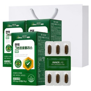 이너랩 면역 그린프로폴리스 아연 선물세트 18g, 30정, 3개