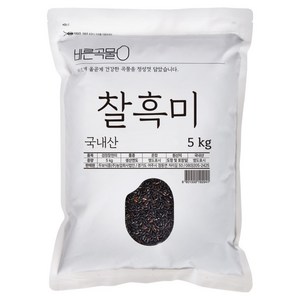 두보식품 바른곡물 국산 찰흑미, 5kg, 1개