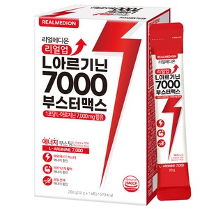 리얼메디온 리얼업 L 아르기닌 7000 부스터 맥스, 1개, 280g