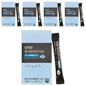 비엘헬스케어 왕혜문 퓨어보이차100 라이트, 500mg, 20개입, 5박스
