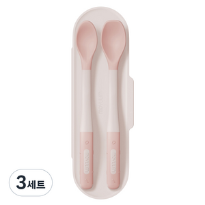 모윰 한 입 이유식 스푼 2p + 케이스 세트, 블라썸, 3세트