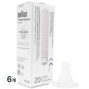 BRAUN 귀 체온계 렌즈필터 LF-20 20p, 6개