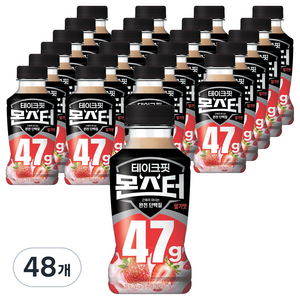 테이크핏 몬스터 딸기맛 근육이 마시는 완전 단백질, 48개, 350ml