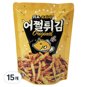 어쩔튀김 후라이드 쥐포 튀김 오리지날, 15개, 80g