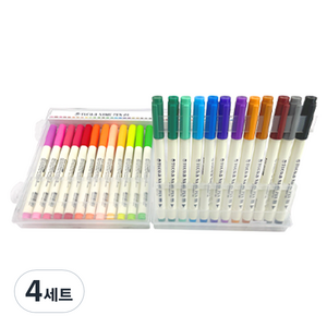 투코비 네임펜 24색, 혼합색상, 4세트