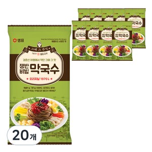 샘표국시 쟁반비빔 막국수, 126g, 20개