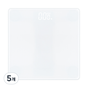 노바리빙 디지털 LED 모던 체중계, 스노우 화이트, 5개