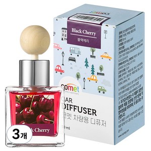 코멧 설레는 향 가득 차량용 디퓨저 50ml, 블랙체리, 3개