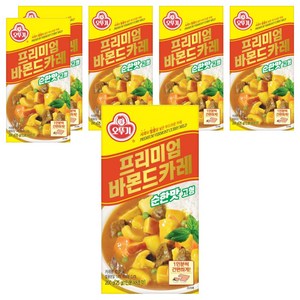 오뚜기 프리미엄 바몬드 카레 순한맛 고형, 200g, 6개