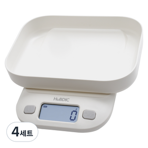 휴비딕 가정용 디지털 주방저울 1kg + 전용 트레이 세트, 4세트, HUS-200K