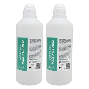 제로로 유카 액체형 탈취제 피치향, 2개, 1L