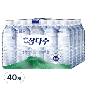 제주삼다수 그린 무라벨, 40개, 500ml