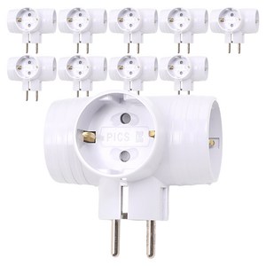 에코파워탭 국내 제조 T자 멀티탭 3구 EPM-403T, 8.5cm, 10개