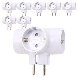 에코파워탭 국내 제조 T자 멀티탭 3구 EPM-403T, 8.5cm, 8개