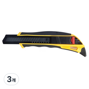 블랙불 자동 안전 커터칼 블랙 S-K18, 3개