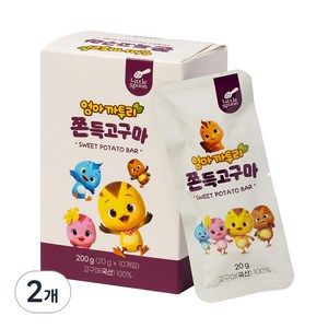 리틀스푼 엄마까투리 쫀득고구마 10p, 2개, 200g