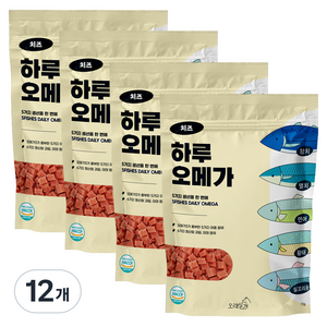오래살개 반려동물 하루오메가 간식, 치즈, 70g, 12개