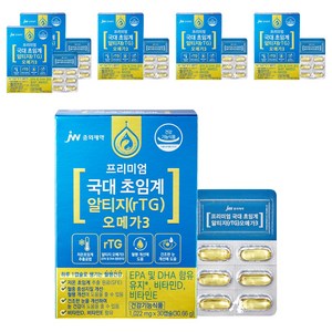 JW중외제약 프리미엄 국대 초임계 알티지(rTG) 오메가3, 30정, 6박스