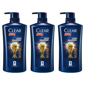 클리어 맨 딥 클린 샴푸 FIFA 월드컵 26 리미티드 패키지 에디션, 650ml, 3개