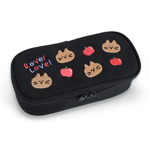 아이코닉 두들 대용량 펜파우치, 02 Black, 1개