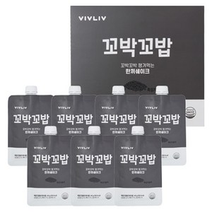 비브리브 꼬박꼬밥 흑임자블랙 챙겨먹는 한끼쉐이크 다이어트 식품, 7개, 40g