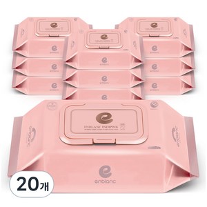 앙블랑 세이프 인디핑크 아기 물티슈 캡형, 63g, 72매, 20개