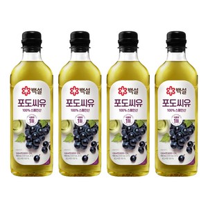 백설 포도씨유, 900ml, 4개