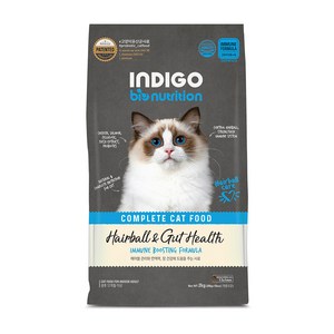 인디고포 고양이 면역 기능성 사료, 헤어볼, 2kg, 1개