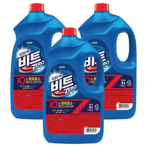 비트 제로 액상세제 본품, 4L, 1개입, 3개